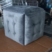 Пуф 5в1 Строчна стяжка сірий темний